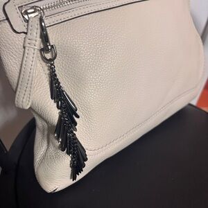 Moto Bag Charm - Chic Gunmetal Layered Droplets